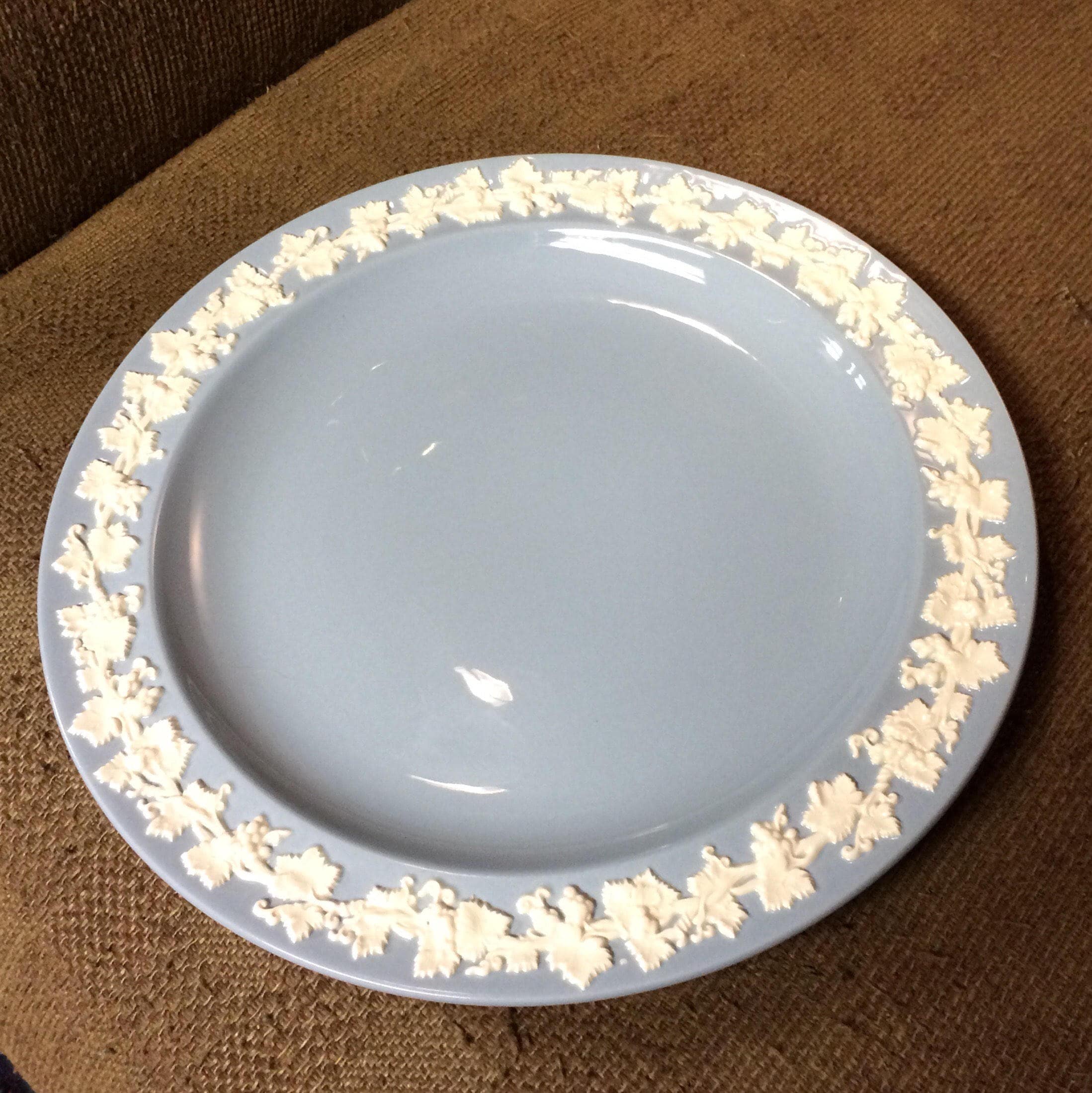 20 Piece Set of Blue Embossed Wedgwood of Etruria and Barlaston Queens