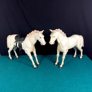 Paar von 1973 Lone Ranger Pferd Silber, Gabriel Spielzeug