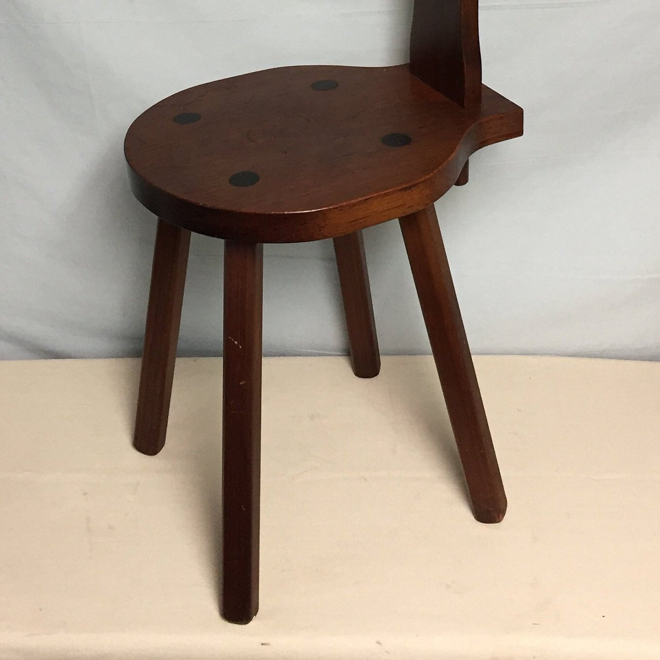 Solid Wood Welsh Spinning Chair, Folk Art, Spinning Stool with