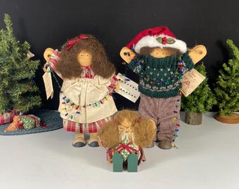Set of Three (3) Lizzie High Dolls, Christmas Boy and 2 Girls