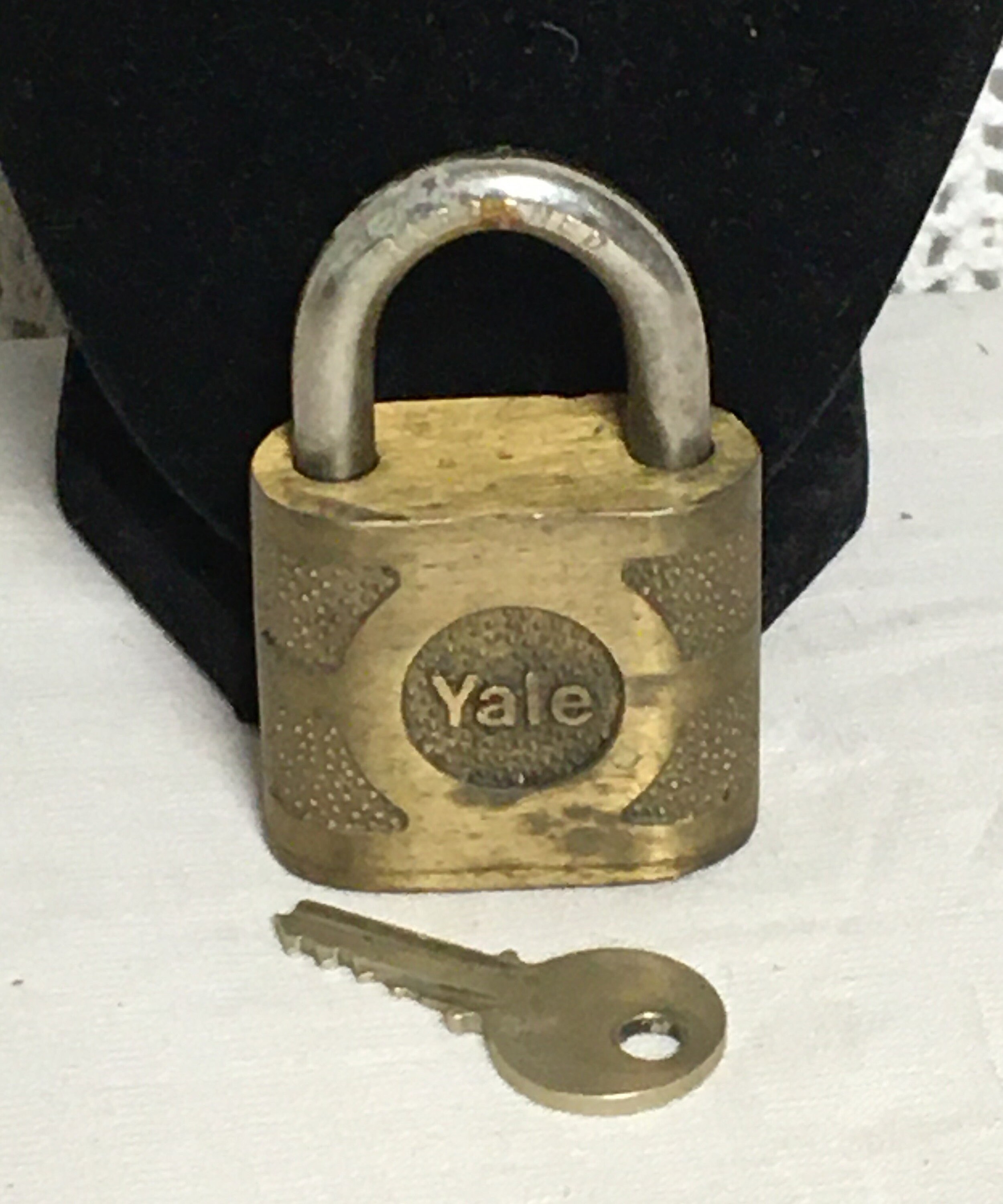 Vintage YALE Solid Brass Padlock with a Hardened Steel Shackle