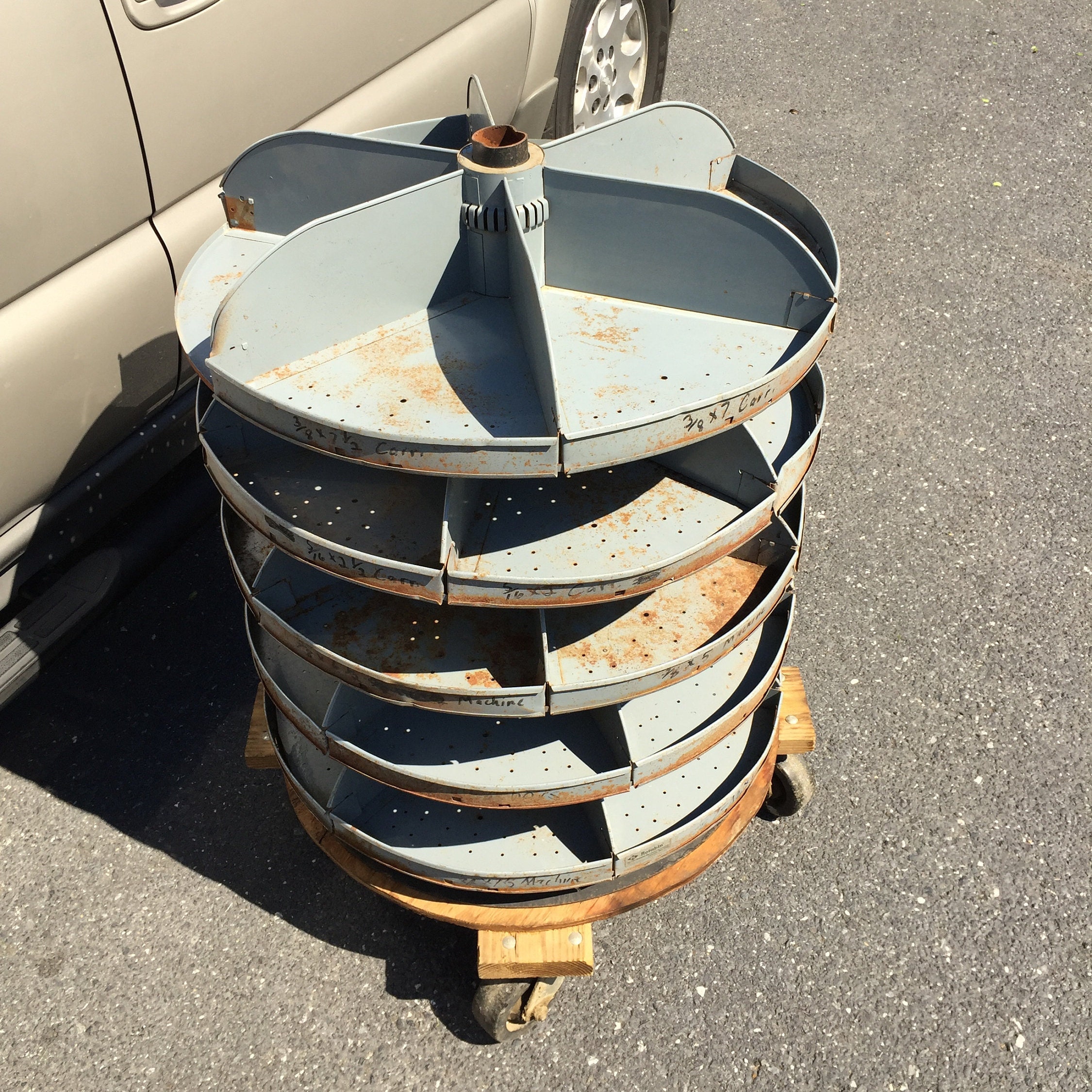 1940's ROTABIN Revolving Hardware Bins, Rotating Hardware Display Bins