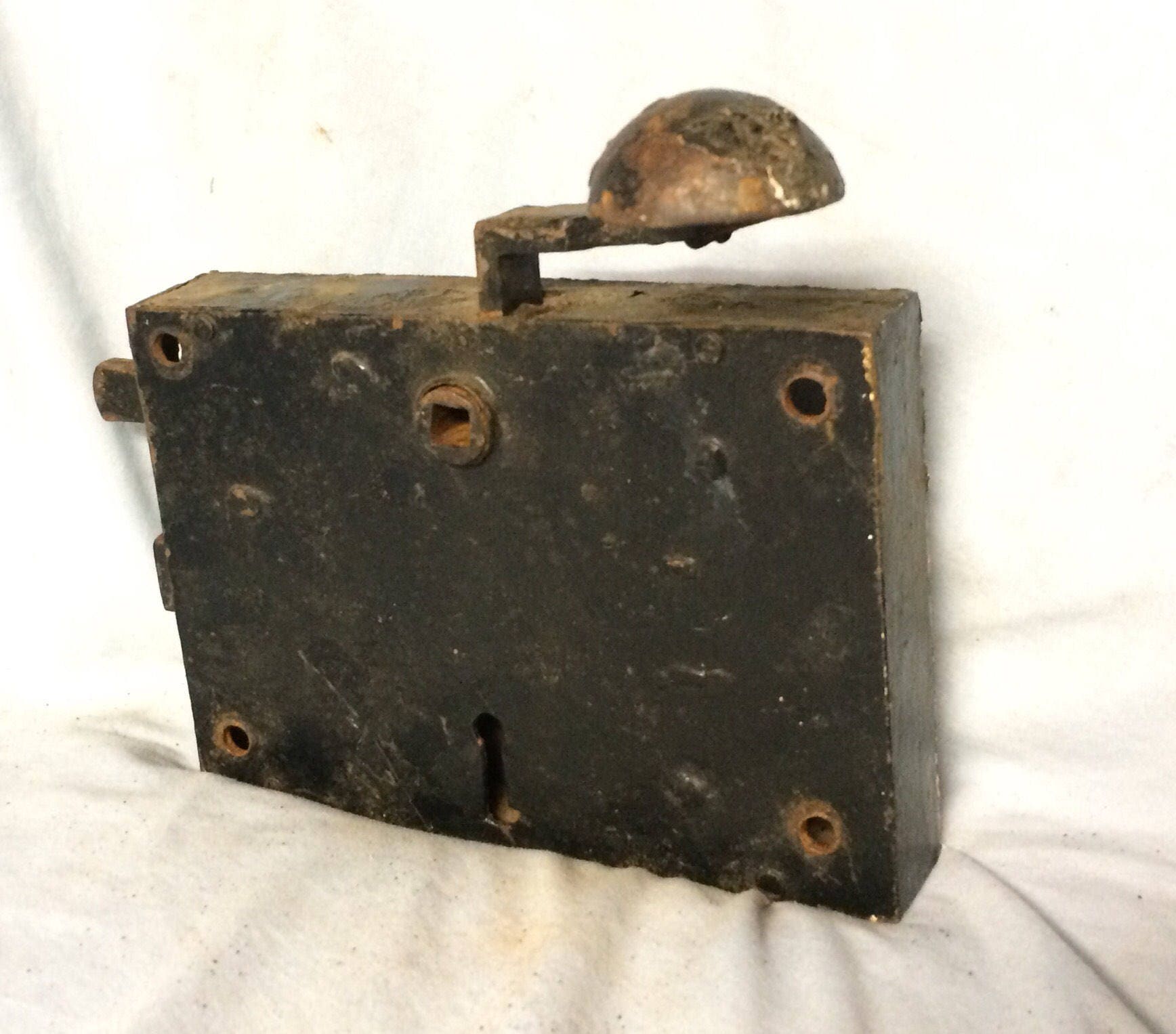 Antique Iron Pennsylvania German Door Lock Elbow Lock Lever