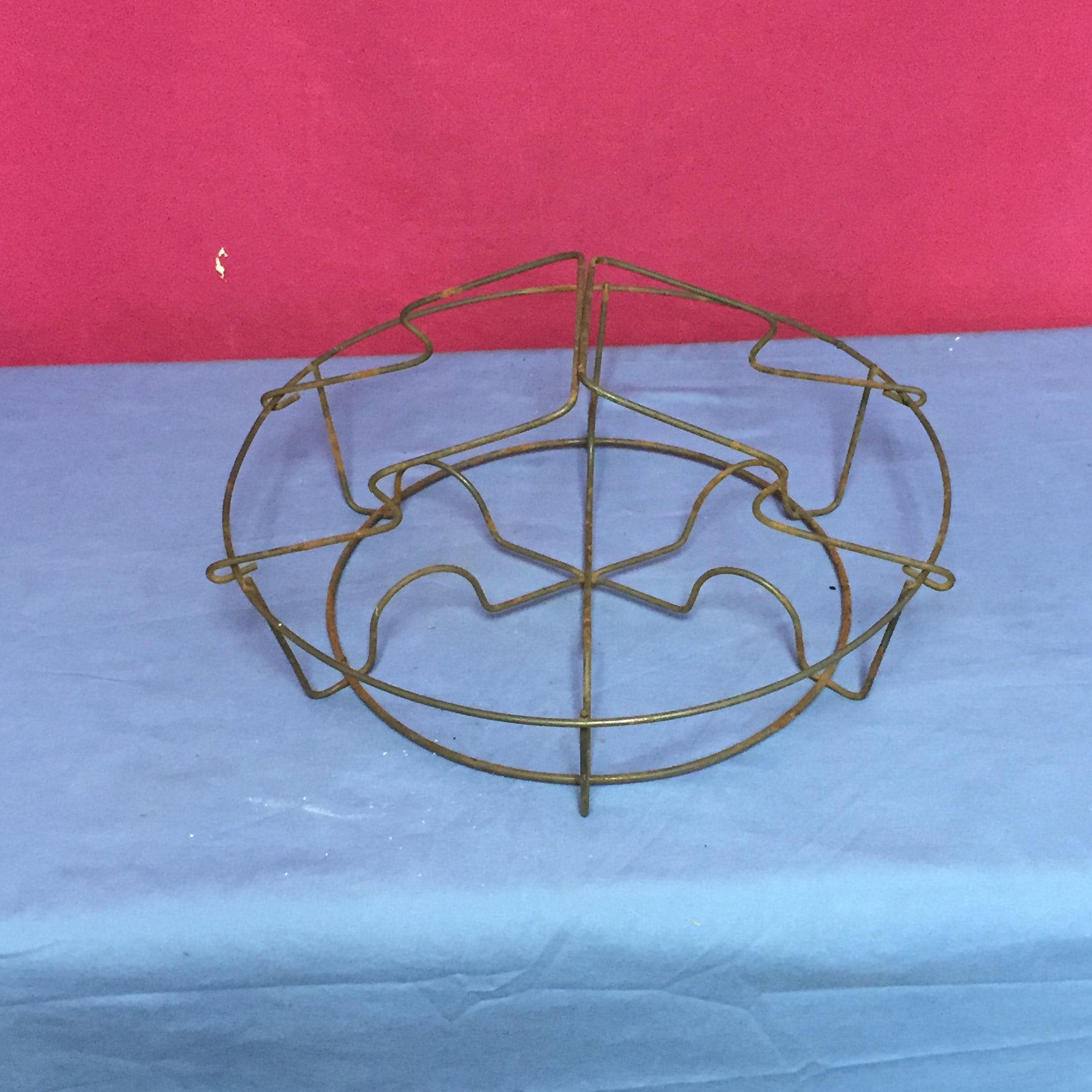 Vintage Wire Canning Rack Basket, 8 Jar Canner Rack Primitive, Rustic, Farmhouse, Cabin Ranch