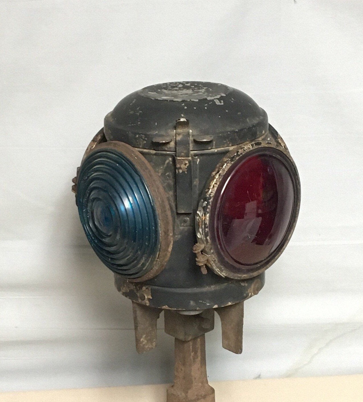 Dressel Railroad Switch Lantern Light w/ Original Mounting Base, Arlington New Jersey