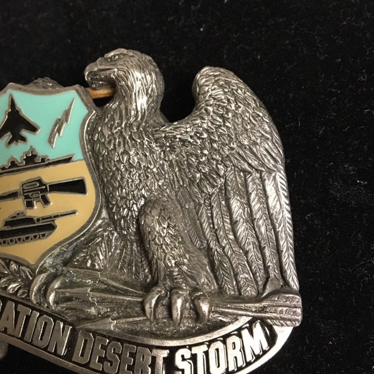 Operation Desert Storm Belt Buckle, 1991, The Great American Buckle Co