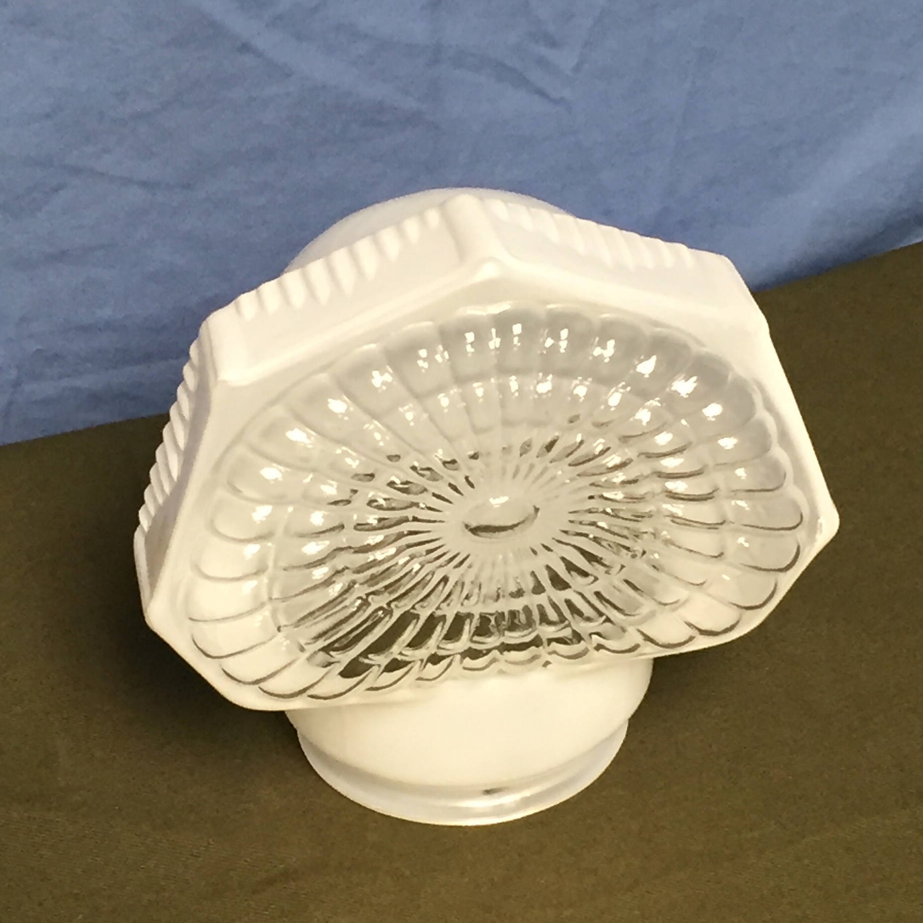 Mid Century Milk Glass Globe Shade for an Electric Wall Sconce Fixture