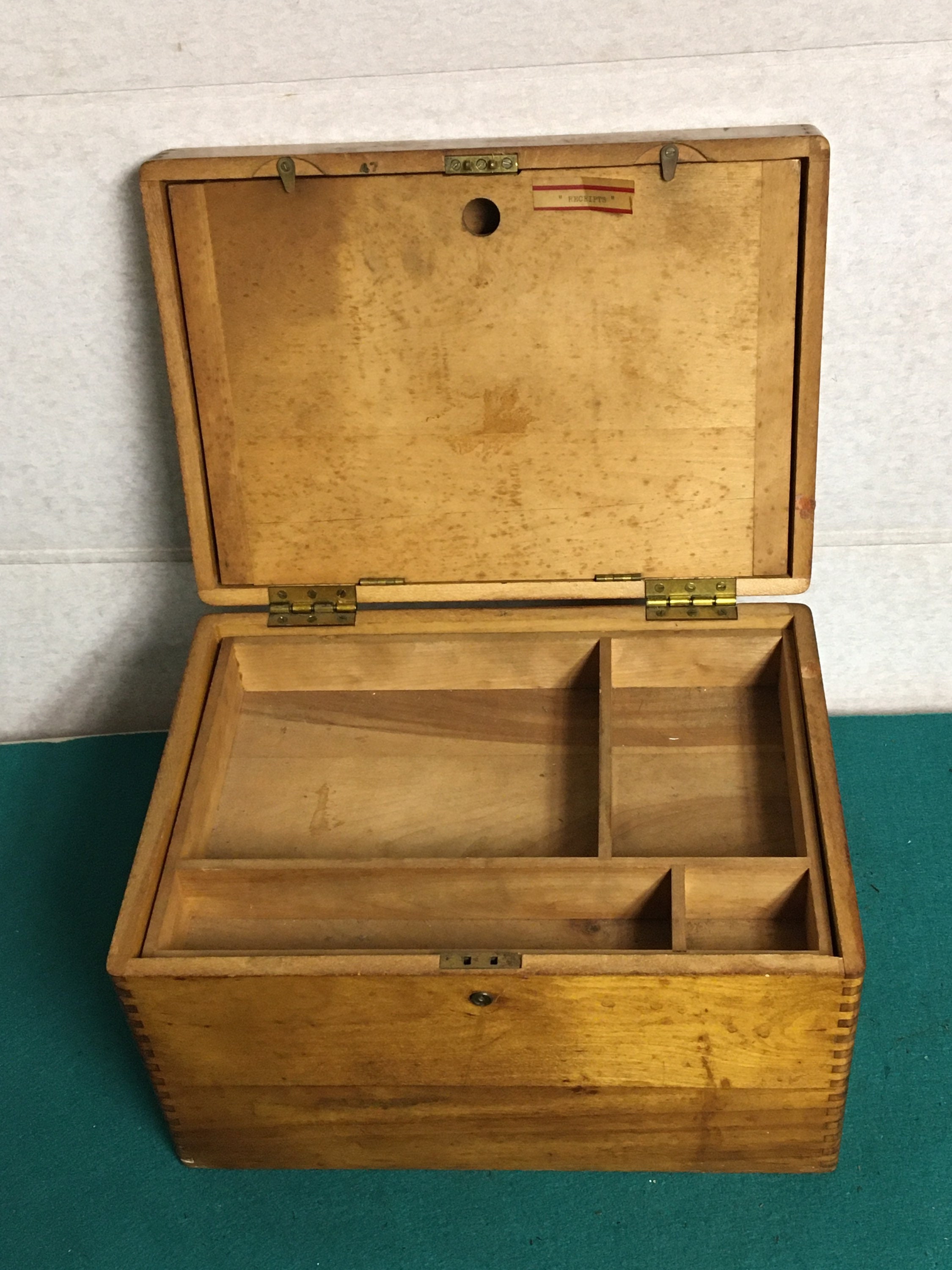 Antique Tabletop Writing Desk, Primitive Captain's Lap Desk, Portable