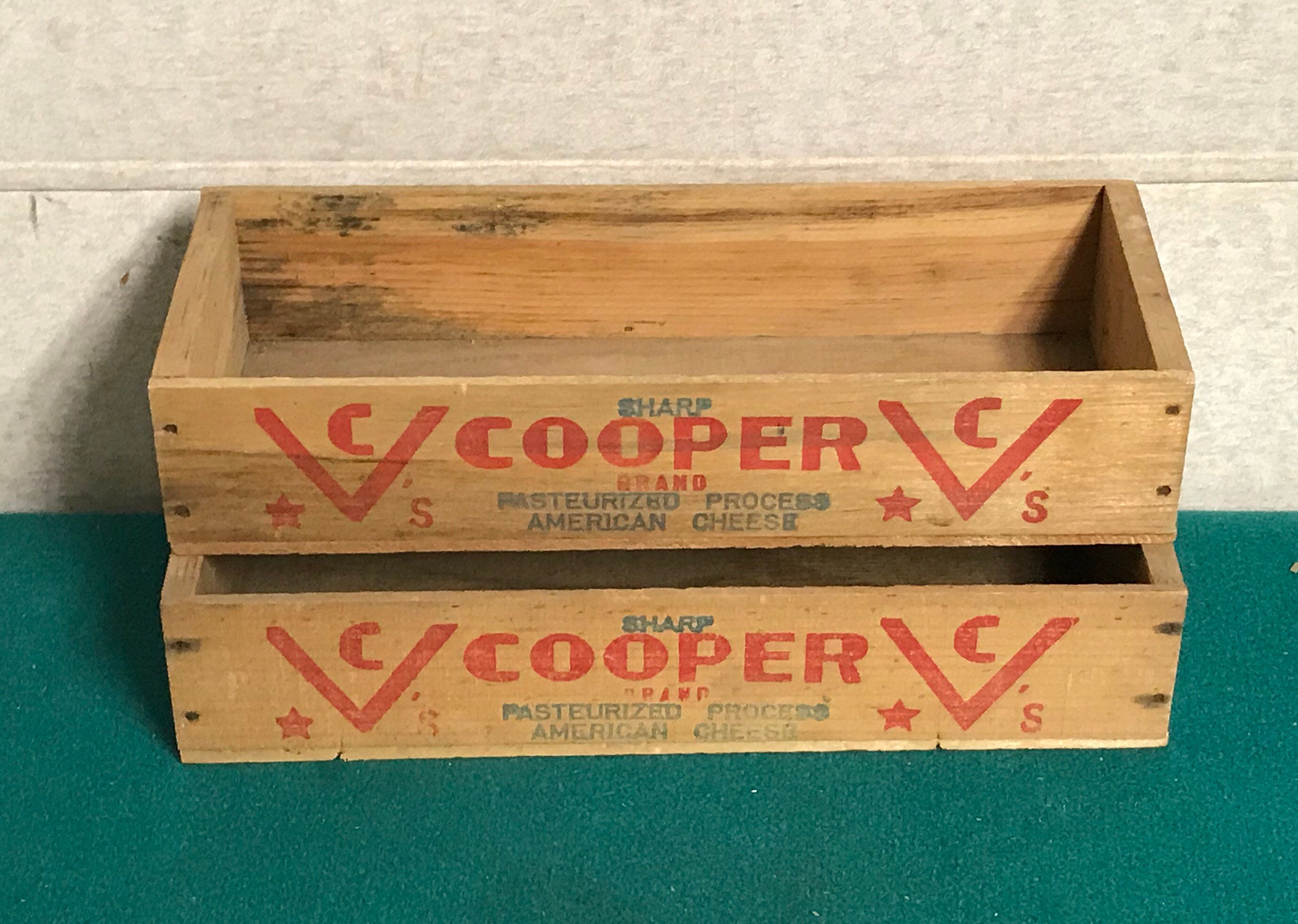 Pair of Vintage Cooper 5 LB. Cheese Boxes, W.S. Pope & Sons Philadelphia PA