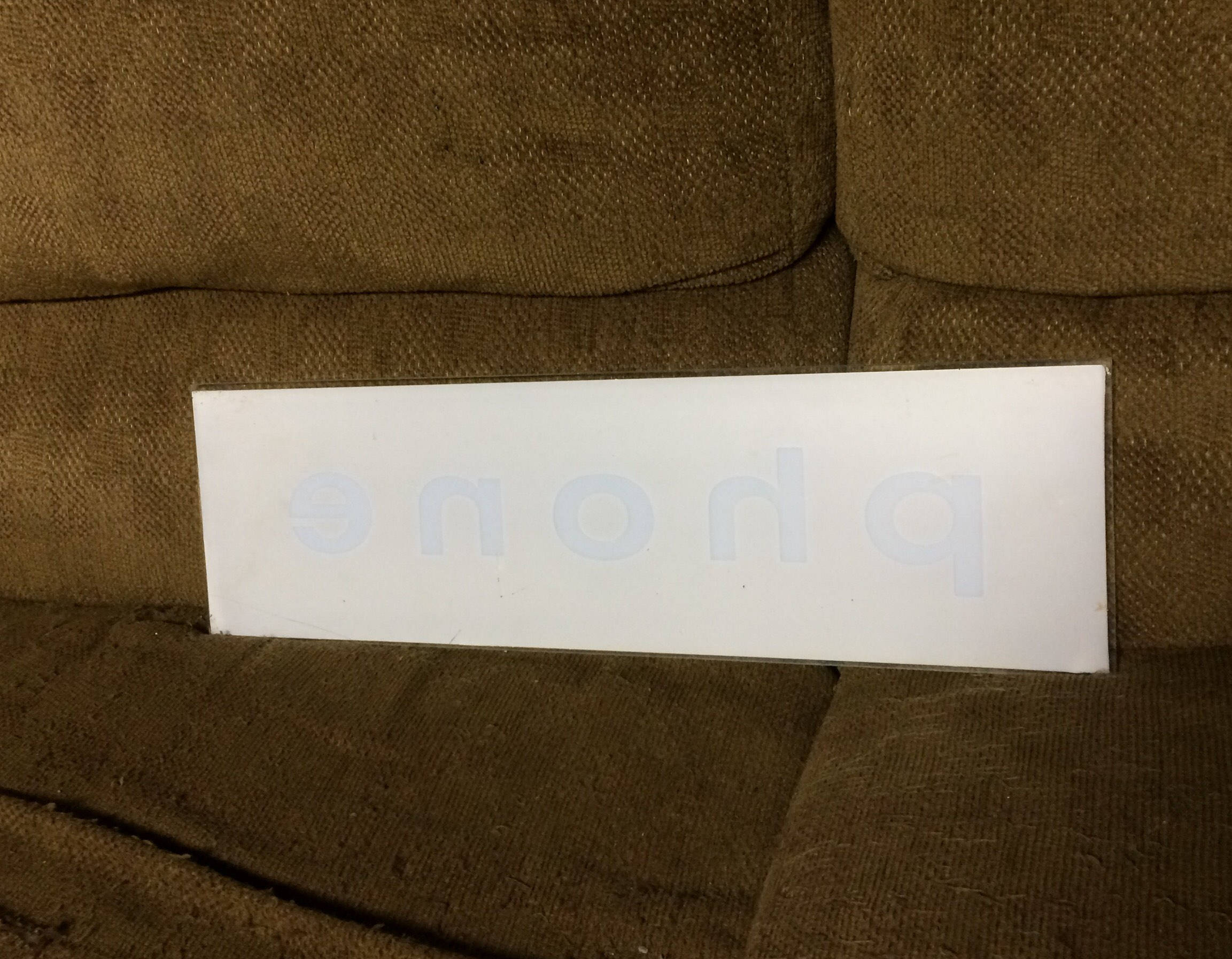 Vintage Glass Phone Booth Sign Blue & White Glass Payphone Sign