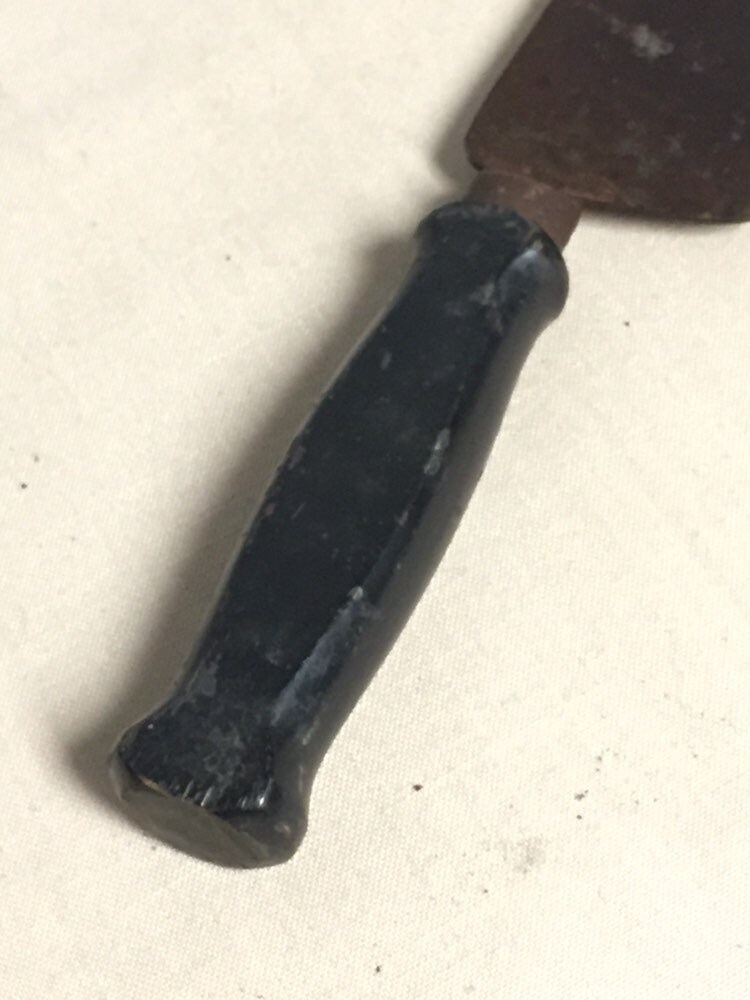 2 Vintage 7 Meat Cleavers with Wooden Handles, Brass Riveted Handle