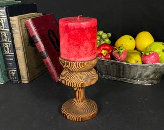 Cryptomeria Wood Candle Holder