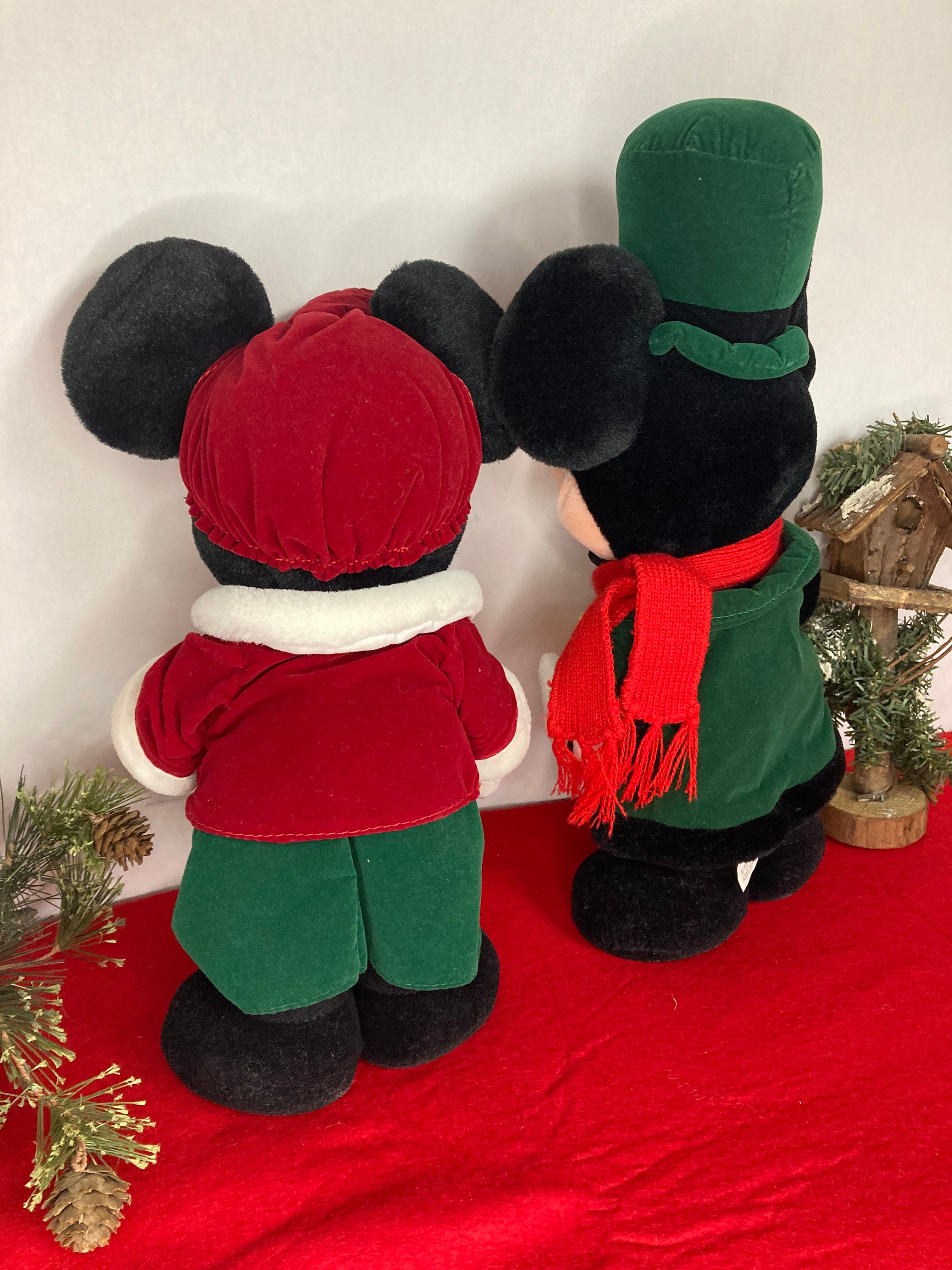 Christmas Mickey and Minnie Mouse Victorian Christmas Carolers, Stuffed