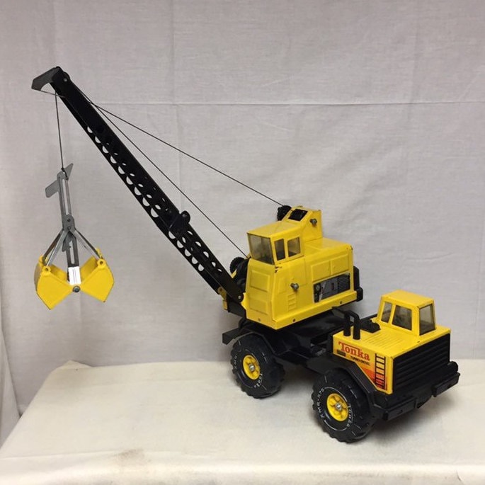 Vintage TONKA Crane, XMB975, Pressed Steel, Construction Truck