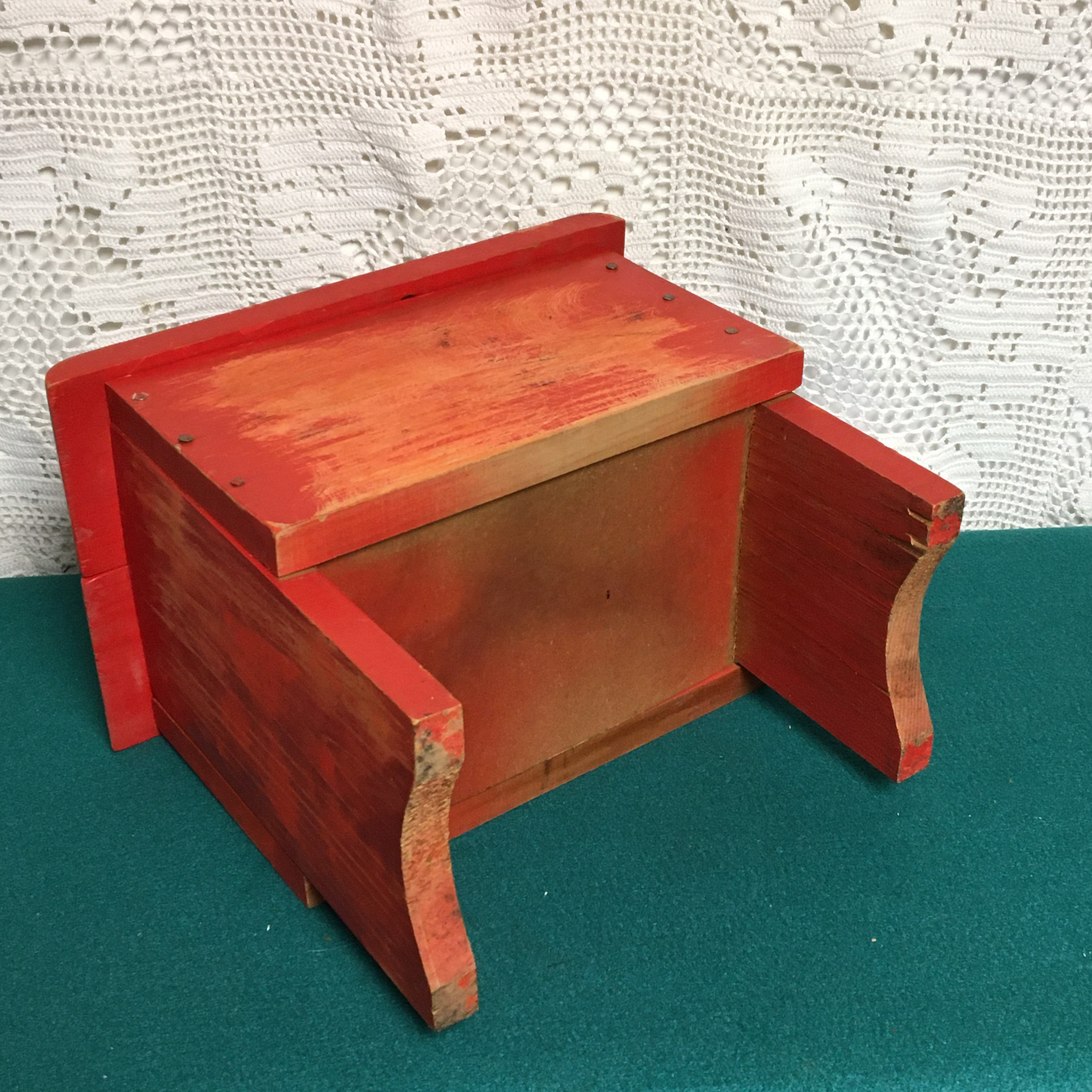 Vintage Wooden Shoe Shine Box Handmade