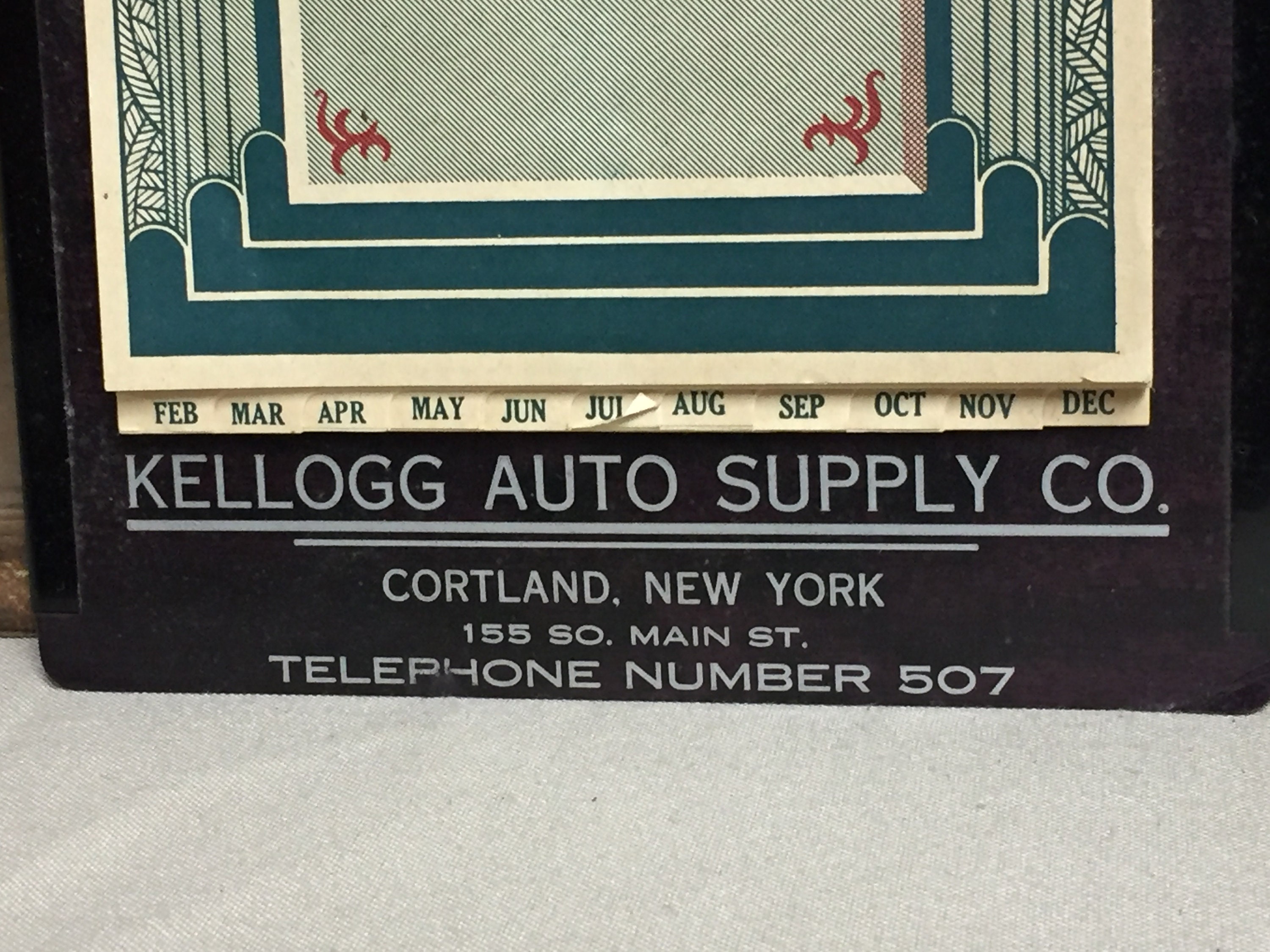 1940's Exide Batteries Advertising Calendar Memo Pad, Automotive