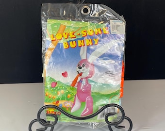 Inflatable 36" Bunny, Sunco, "Love-Some Bunny", Blue Inflatable Bunny 36" Vinyl, In Original Package