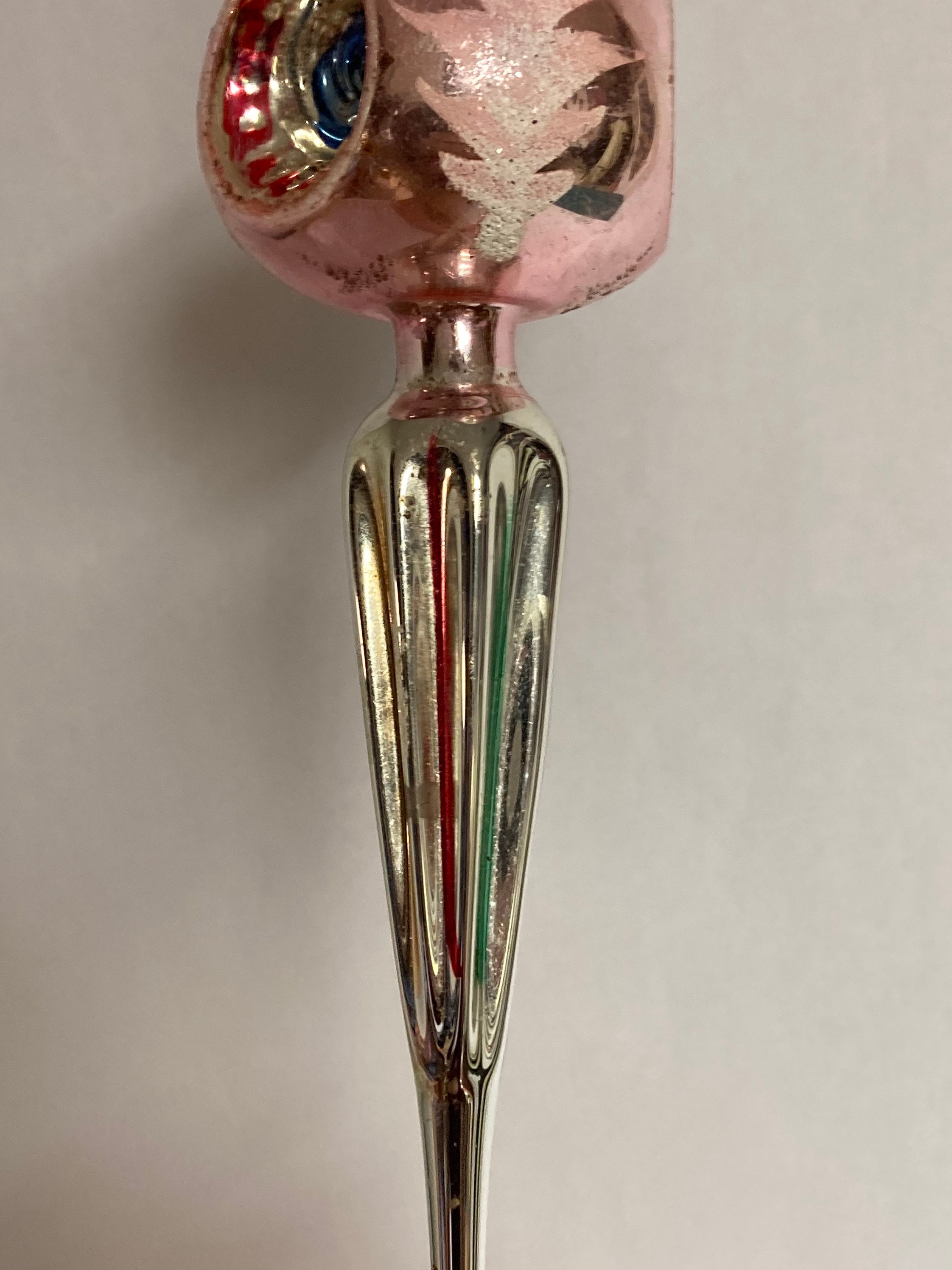 Shiny Brite Glass Tree Topper, Made in Germany, Christmas Tree Ornament