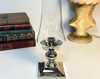 Waterford Crystal Silver Plated Candlestick Holder with Replacement Glass Globe