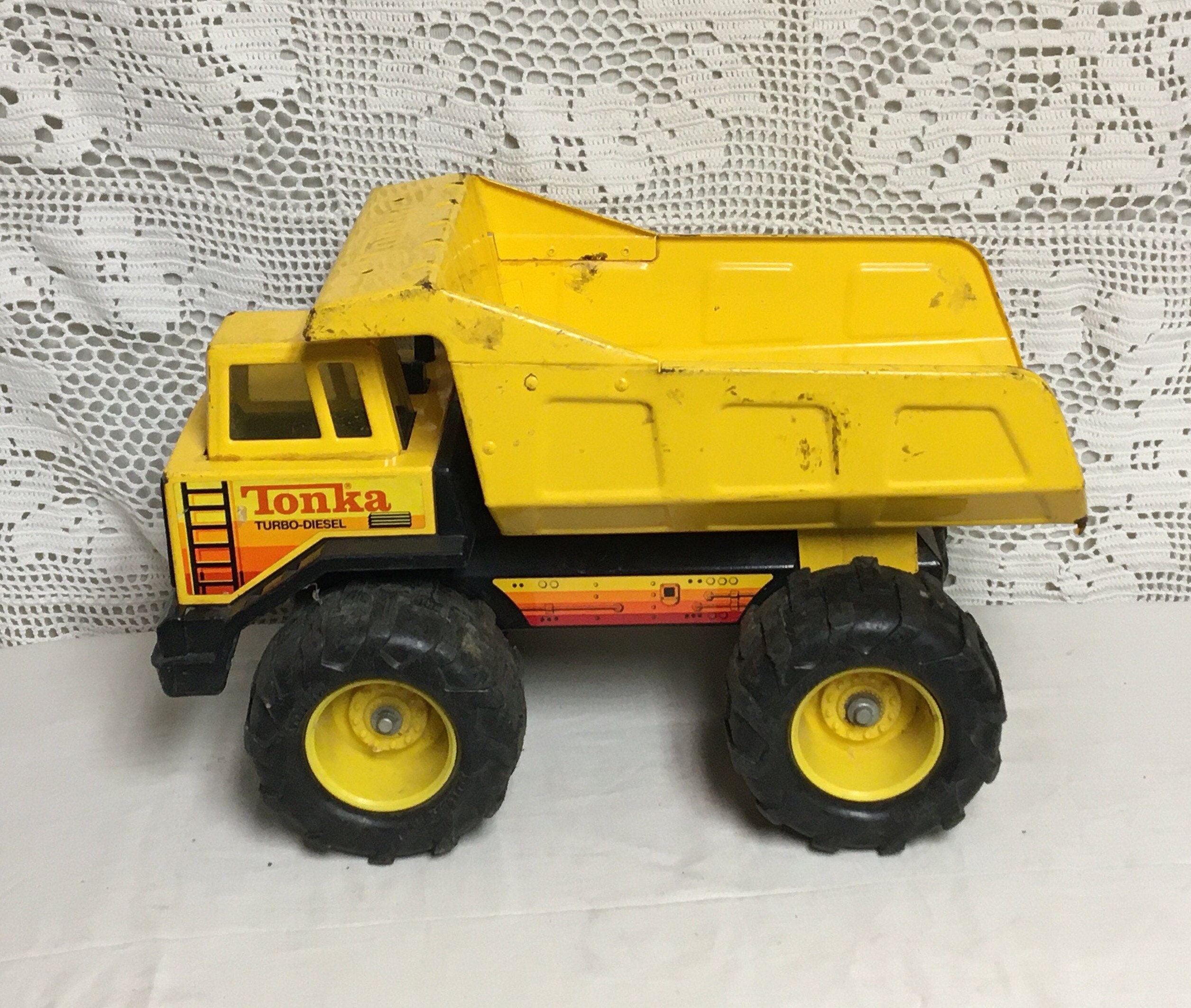 1980'S Pressed Steel Mighty Tonka Diesel Dump Truck, Yellow