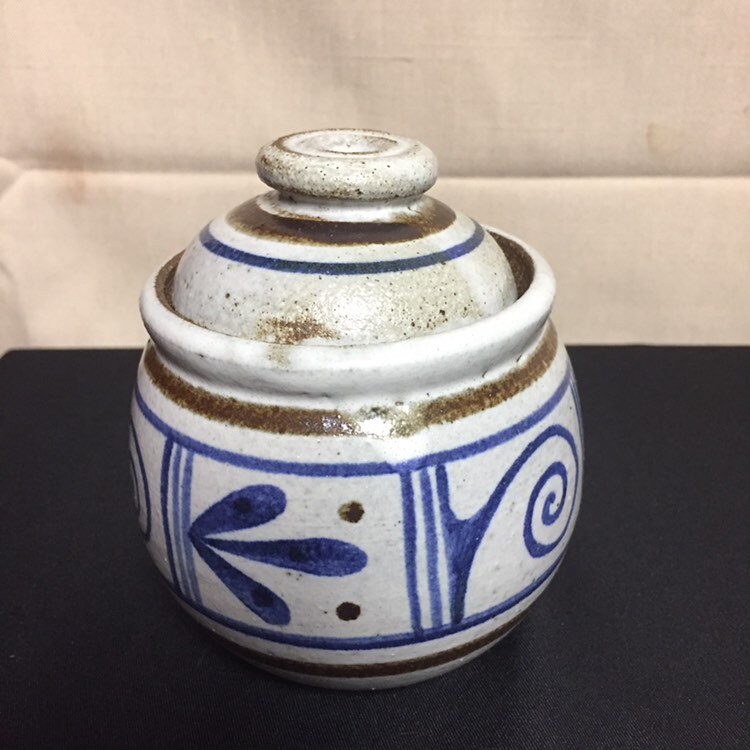 Sandstone Pottery Pot With Lid, Handmade by Made in Jerome Pottery