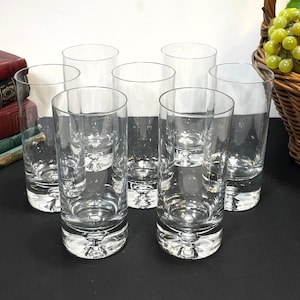 Set of Seven (7) Bubble Drinking Glasses, Tumblers