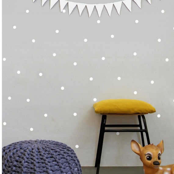 white dot wall decals polka dots wall stickers nursery wall | etsy