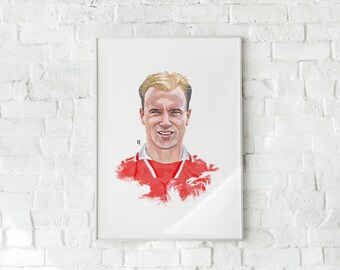 Arsenal Legend Dennis Bergkamp Print