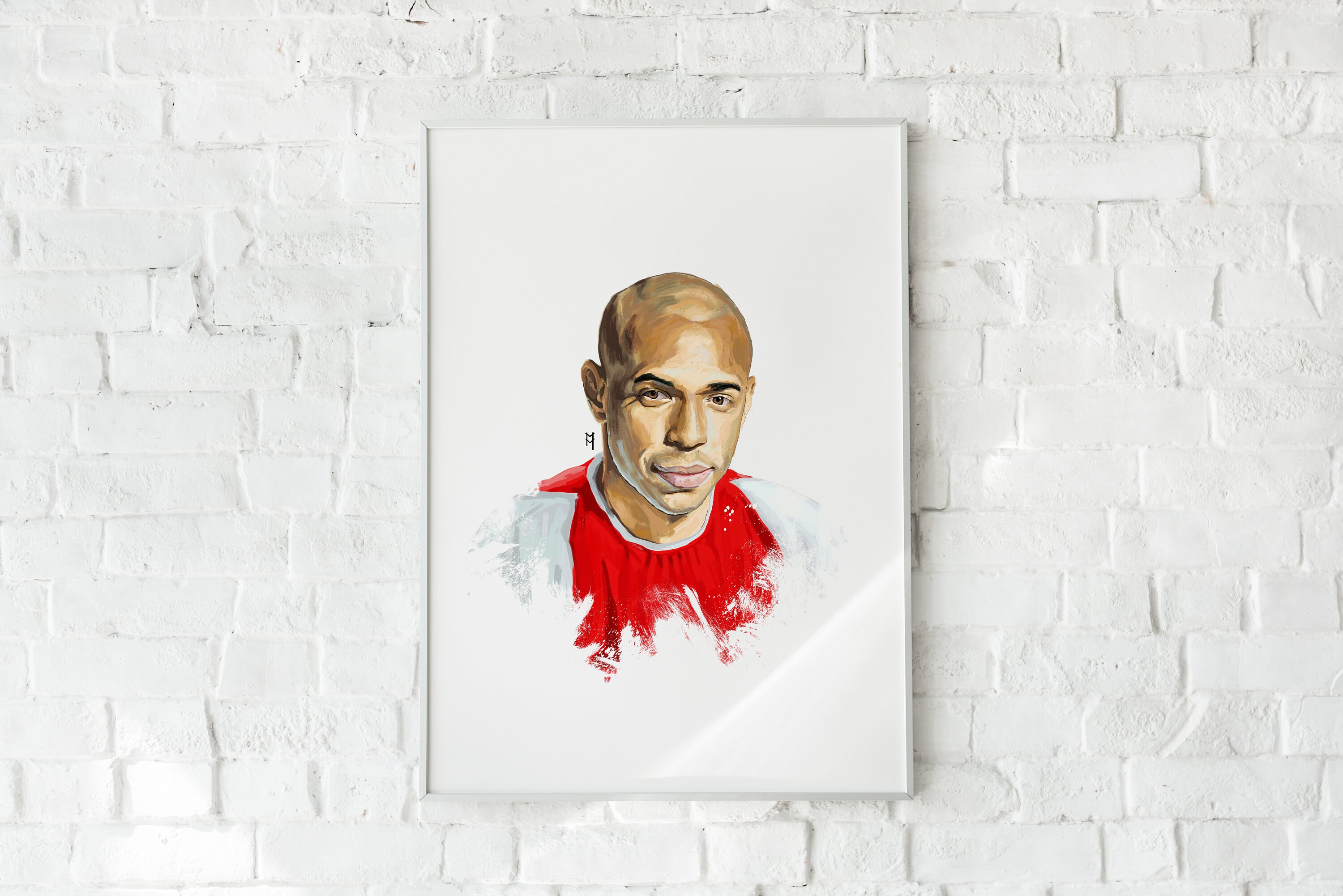 Thierry Henry Signiertes Foto Arsenal FC - Autogramm Bild Mit Passepartout, Fan Geschenk