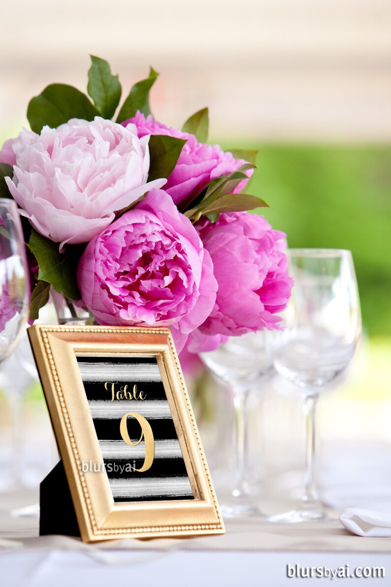 5x7 printable gold foil table numbers 1 20 wedding etsy
