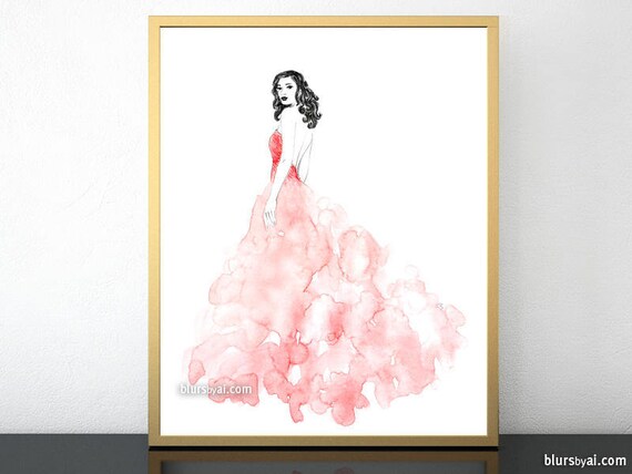 Fashion wall art Fashion illustration printable fashion | Etsy