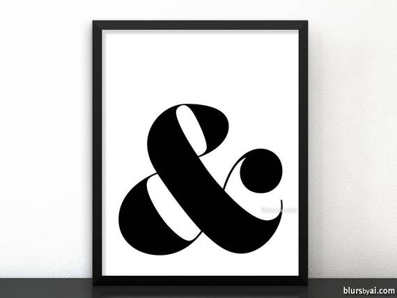 Ampersand Print Ampersand Printable Minimalist Print Etsy