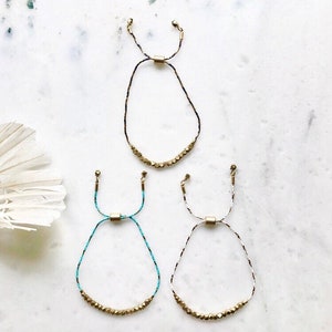 Beaded adjustable bracelets