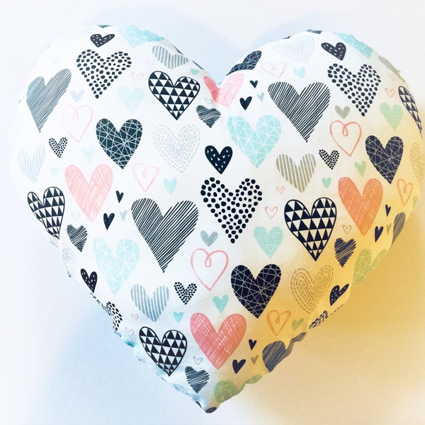 Decorative Heart Cushion Sewing Pattern PDF File