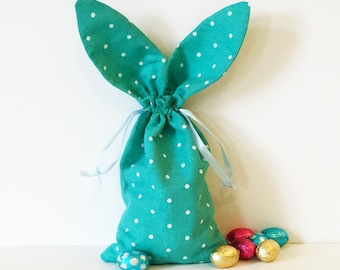 Easter Bunny Ears Drawstring Bag Sewing Pattern PDF File