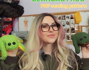 Beanbag Frog Sewing Pattern PDF File