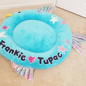 Custom Personalized Fish BED Unique,Lovely Dog ..Pet Bed You can Change any Color / Small, Medium, Large image 2