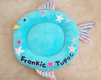 Custom Personalized Fish BED ~~!!! Unique,Lovely Dog ..Pet Bed~!!  You can Change any Color!!  / Small, Medium, Large