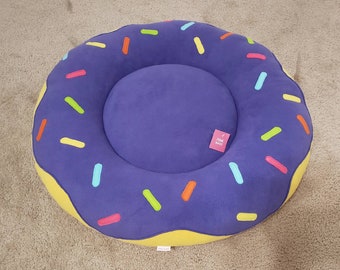 X-Small, Small- Lovely Purple Cream Donuts Bed~~!!! Unique,Cute Dog & Cat ..Pet Bed~!!