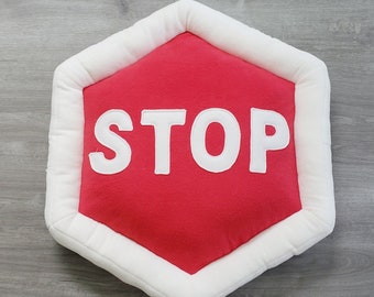 STOP sign bed / Football bed  Custom Personalized~~ Unique, Lovely Dog ..Pet Bed~!!