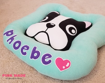 Custom Personalized French Bulldog BED ~~!!! Unique,Lovely Dog ..Pet Bed~!!  You can Choose any Color!!  / Large, X- Large