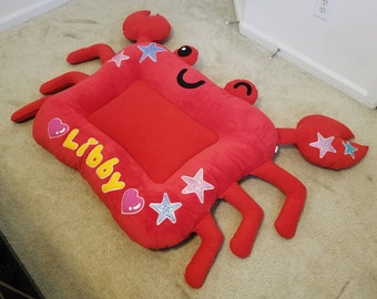 Custom Personalized Crab BED ~~!!! Unique,Lovely Dog ..Pet Bed~!!  You can Change any Color!!