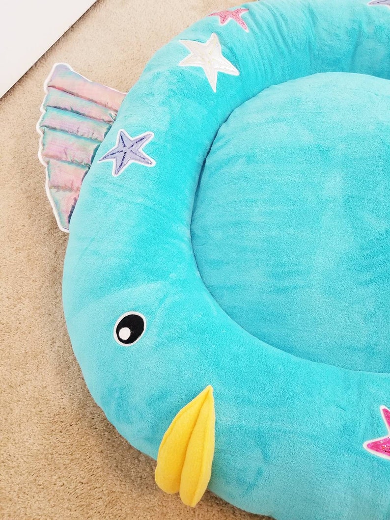 Custom Personalized Fish BED Unique,Lovely Dog ..Pet Bed You can Change any Color / Small, Medium, Large image 4