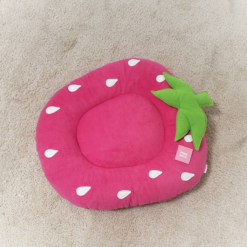 strawberry dog bed