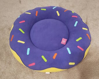 Purple Cream Donuts Bed~~!!! Unique,Lovely Dog & Cat ..Pet Bed~!! / Large, X- Large Size