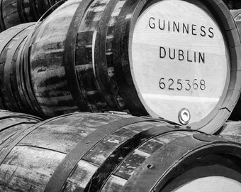 Fine Art Photograph, Dublin, Ireland, Guinness, beer, black and white