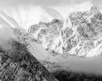 Sierra Nevada, Minimalist fine art nature photography prints, black and white photography, landscape photography, large wall art