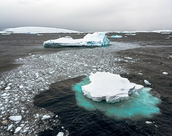 Fine Art Photograph, Antarctica Ice, Ice Sculptures,  Minimalist fine art nature photography prints, oversized wall decor, large wall art