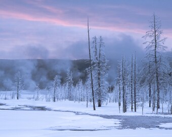 Lower Geyser Basin I, Minimalist fine art nature photography prints, oversized wall decor, landscape photography, large wall art