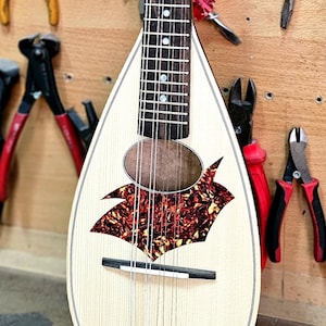 Custom Travel Mandolin | Handmade Custom Design Travel Size Greek Round Back Mandolin